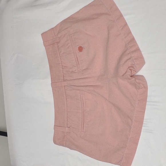 J crew pink Linen blend shorts, front and back pockets, size 0, EUC - Picture 3 of 5